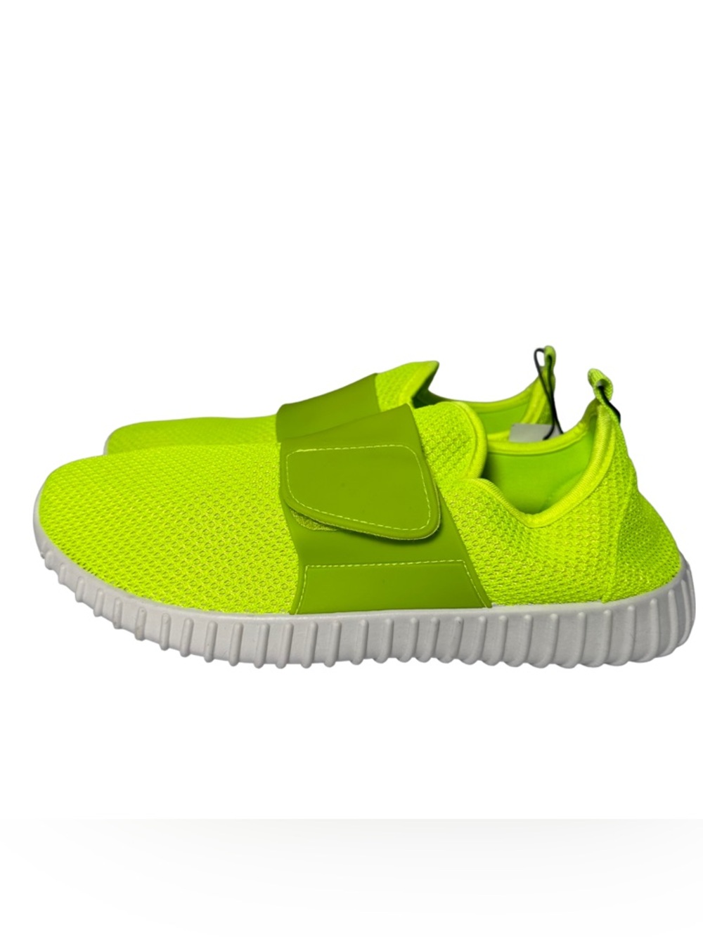 Neon Yellow Sock Shoe Sneakers Womens Size 10